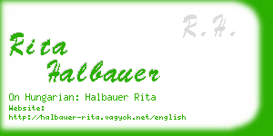 rita halbauer business card
